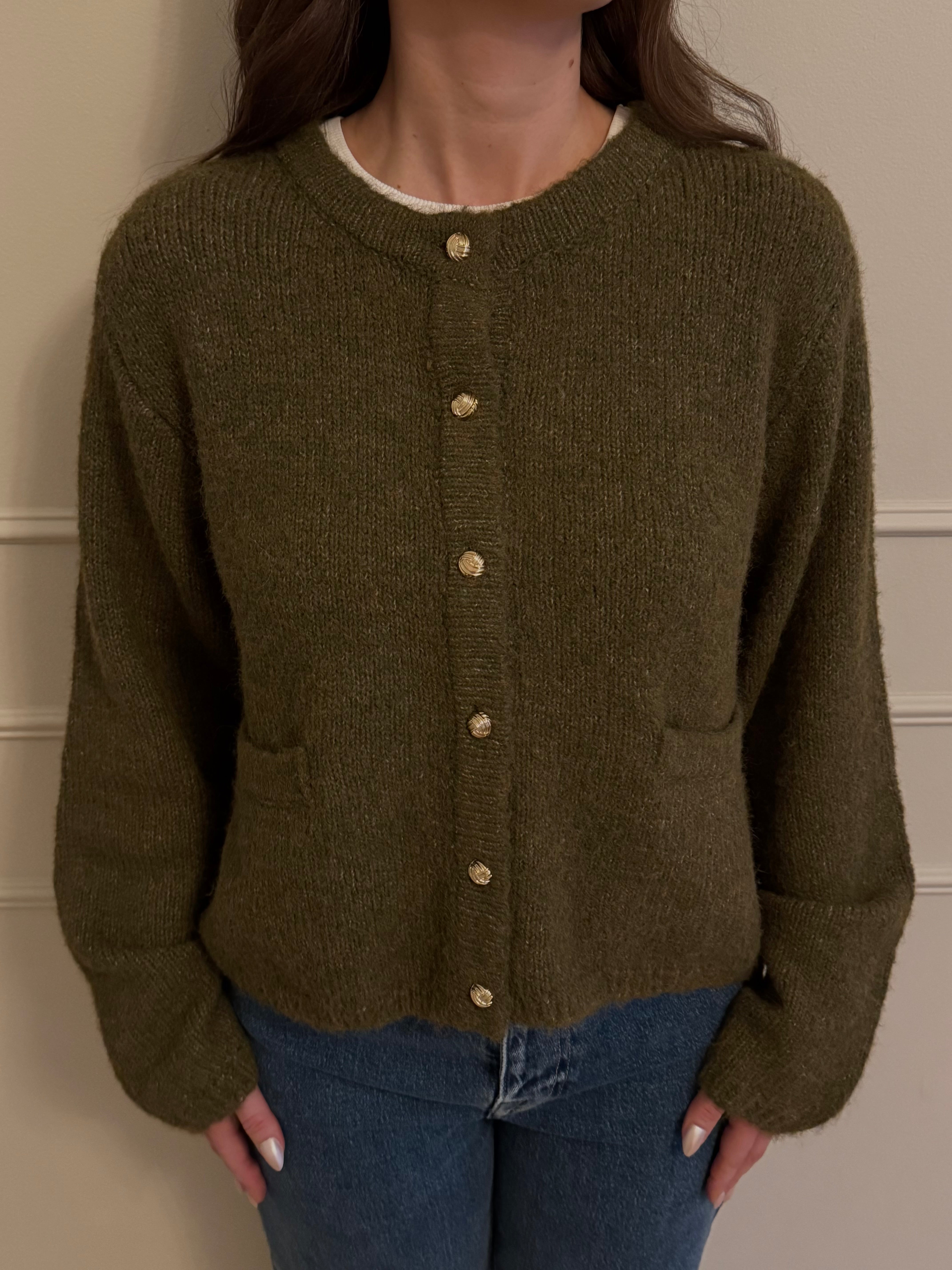 OBJSAGGIA Pullover - Fir Green
